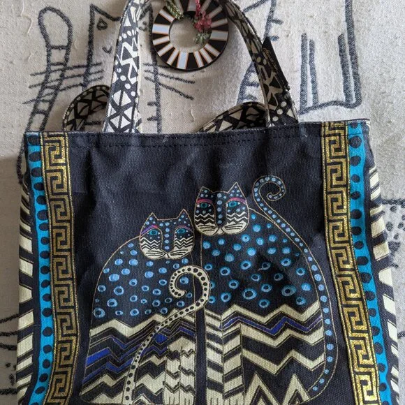 Laurel Burch- Spotted Cat- Hand purse - Picture 2 of 10